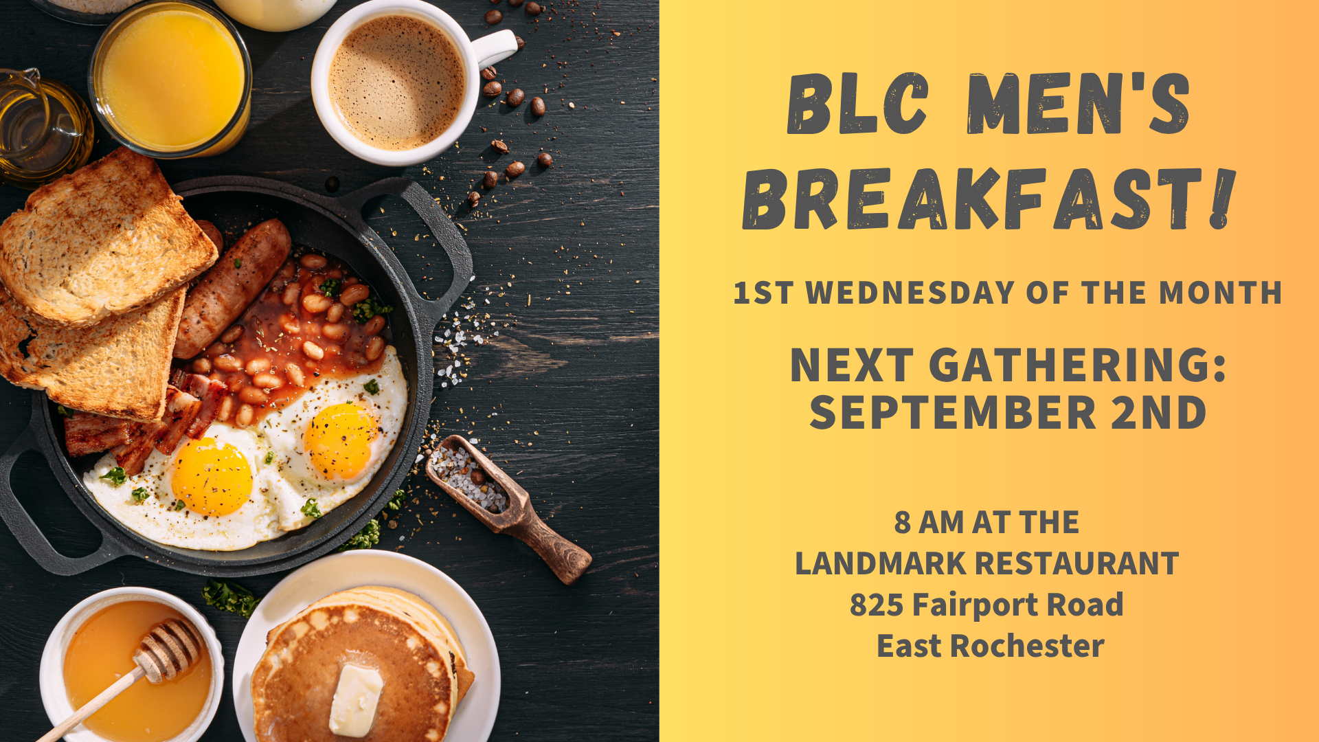 Mens Breakfast 1920 x 1080 px | Bethlehem Lutheran Church